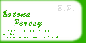 botond percsy business card